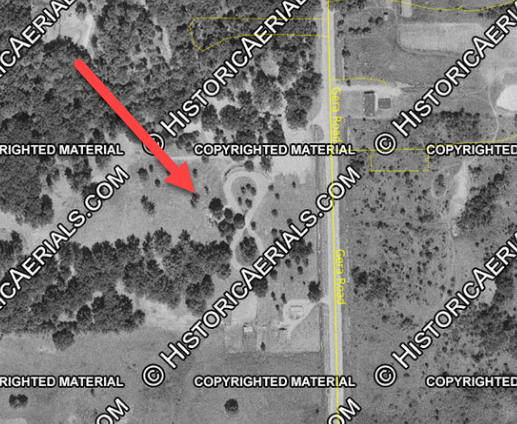 Pine Ridge Amusement Park - 1972 Aerial Showing Car Track (newer photo)